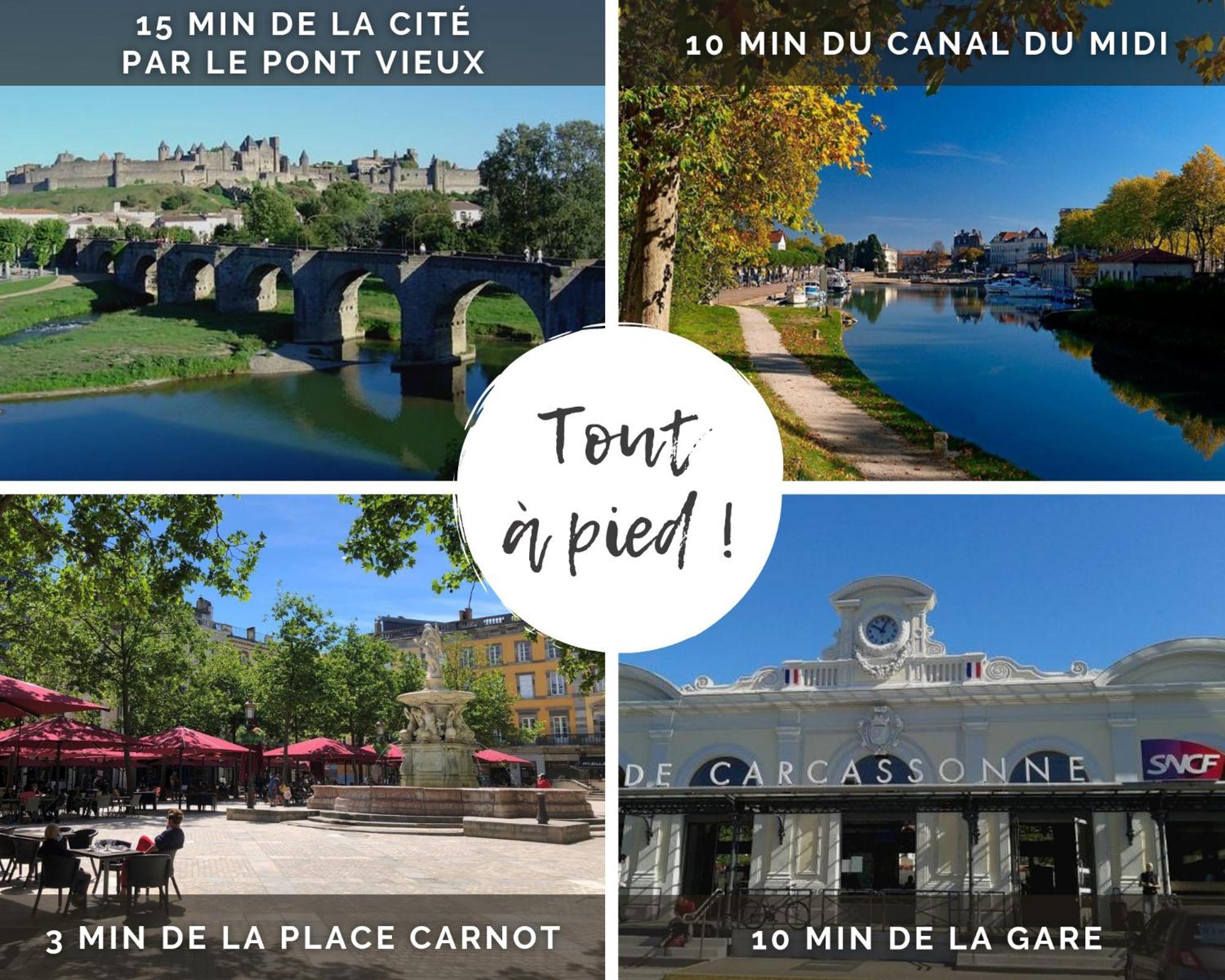 El Marty - Central - Climatisation - Parking Gratuit - Wifi Carcassonne Ngoại thất bức ảnh